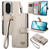 Love Zipper Lanyard Leather Phone Case, For Xiaomi Poco X8 Pro Max 5G, For Xiaomi Poco X8 Pro 5G, For Redmi Turbo 5 Max 5G, For Redmi Turbo 5 5G, For Xiaomi 17 Pro Max, For Xiaomi 17 Pro, For Xiaomi 17, For Xiaomi Poco M7 4G 169mm