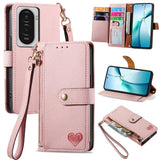 Love Zipper Lanyard Leather Phone Case, For Xiaomi Poco X8 Pro Max 5G, For Xiaomi Poco X8 Pro 5G, For Redmi Turbo 5 Max 5G, For Redmi Turbo 5 5G, For Xiaomi 17 Pro Max, For Xiaomi 17 Pro, For Xiaomi 17, For Xiaomi Poco M7 4G 169mm