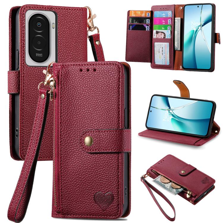 Love Zipper Lanyard Leather Phone Case, For Xiaomi Poco X8 Pro Max 5G, For Xiaomi Poco X8 Pro 5G, For Redmi Turbo 5 Max 5G, For Redmi Turbo 5 5G, For Xiaomi 17 Pro Max, For Xiaomi 17 Pro, For Xiaomi 17, For Xiaomi Poco M7 4G 169mm