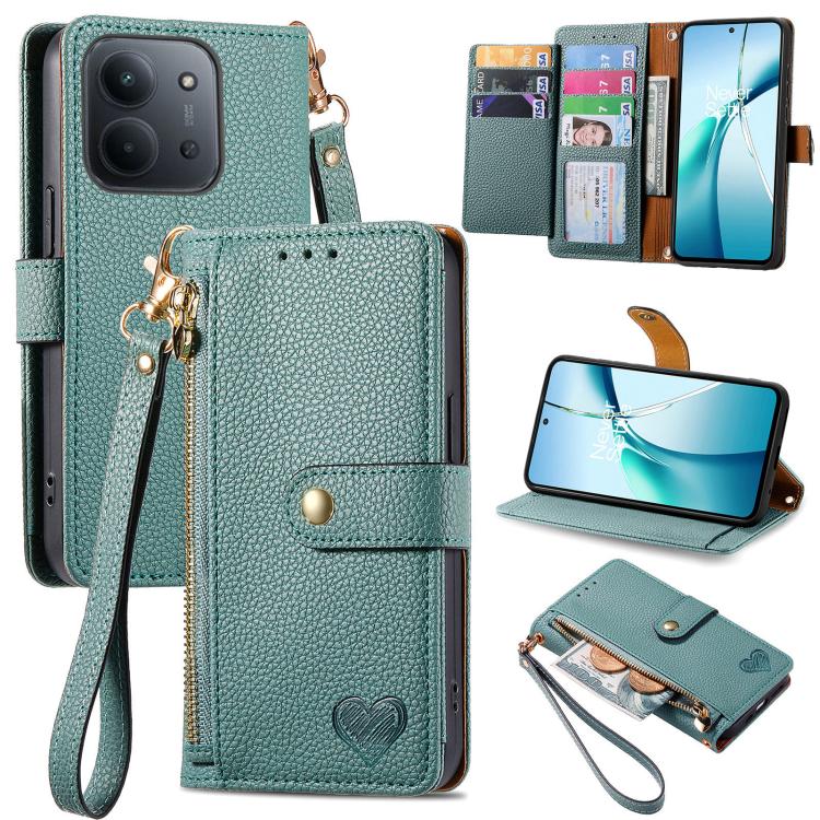 Love Zipper Lanyard Leather Phone Case, For Xiaomi 14 Ultra, For Xiaomi Redmi Note 13 5G, For Xiaomi Redmi Note 13 Pro 5G, For Xiaomi 13T, For Xiaomi 13 Lite, For Redmi 15C 5G / 4G Glodal 171mm