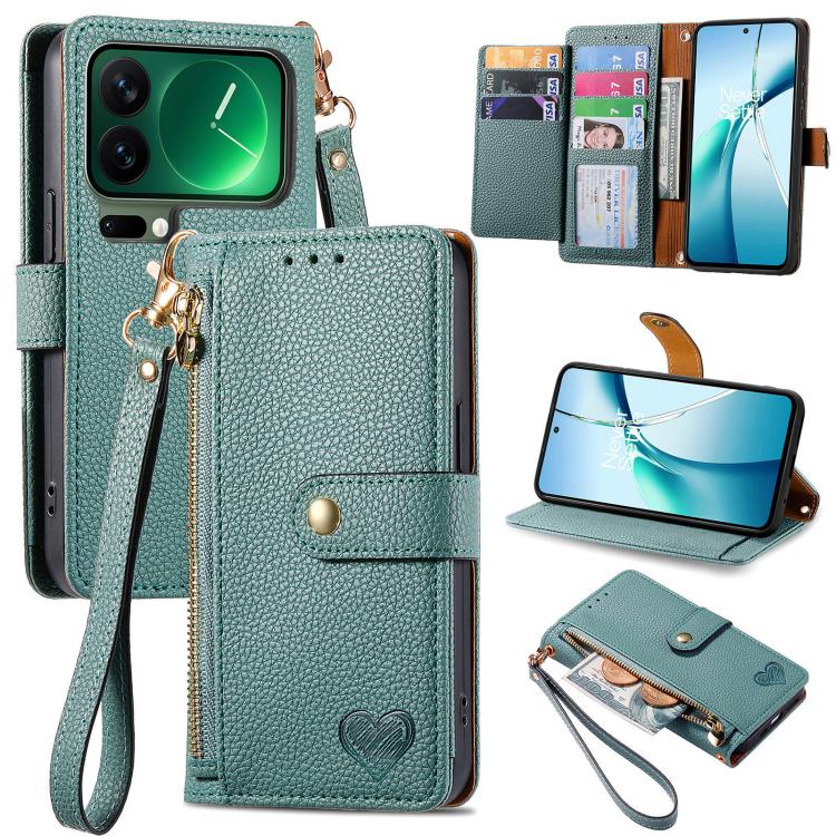 Love Zipper Lanyard Leather Phone Case, For Xiaomi Poco X8 Pro Max 5G, For Xiaomi Poco X8 Pro 5G, For Redmi Turbo 5 Max 5G, For Redmi Turbo 5 5G, For Xiaomi 17 Pro Max, For Xiaomi 17 Pro, For Xiaomi 17, For Xiaomi Poco M7 4G 169mm