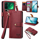 Love Zipper Lanyard Leather Phone Case, For Xiaomi Poco X8 Pro Max 5G, For Xiaomi Poco X8 Pro 5G, For Redmi Turbo 5 Max 5G, For Redmi Turbo 5 5G, For Xiaomi 17 Pro Max, For Xiaomi 17 Pro, For Xiaomi 17, For Xiaomi Poco M7 4G 169mm