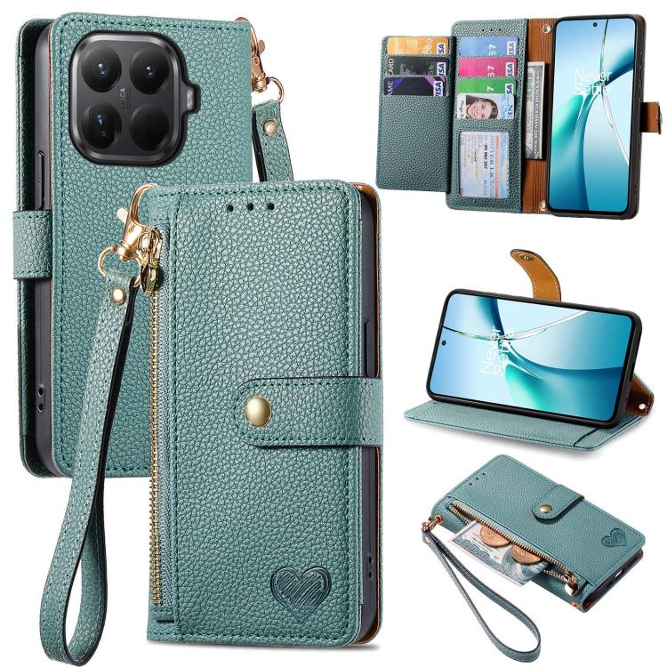 Love Zipper Lanyard Leather Phone Case, For Xiaomi 15T Pro, For Xiaomi 15T, For Redmi Note 14 4G 164.84mm, For Xiaomi 15 Ultra, For Redmi Turbo 4, For Xiaomi Poco X7 Pro, For Redmi Note 14 4G 163.25mm, For Xiaomi 15 Pro