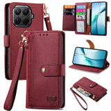 Love Zipper Lanyard Leather Phone Case, For Xiaomi 15T Pro, For Xiaomi 15T, For Redmi Note 14 4G 164.84mm, For Xiaomi 15 Ultra, For Redmi Turbo 4, For Xiaomi Poco X7 Pro, For Redmi Note 14 4G 163.25mm, For Xiaomi 15 Pro