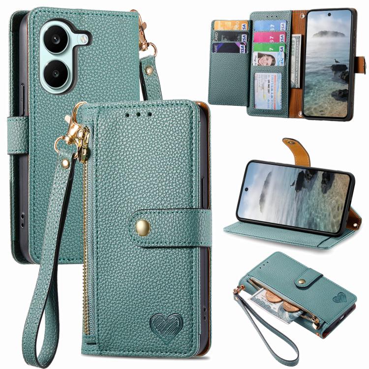 Love Zipper Lanyard Leather Phone Case, For Xiaomi Poco X8 Pro Max 5G, For Xiaomi Poco X8 Pro 5G, For Redmi Turbo 5 Max 5G, For Redmi Turbo 5 5G, For Xiaomi 17 Pro Max, For Xiaomi 17 Pro, For Xiaomi 17, For Xiaomi Poco M7 4G 169mm