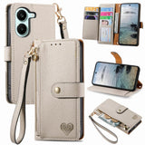Love Zipper Lanyard Leather Phone Case, For Xiaomi Poco X8 Pro Max 5G, For Xiaomi Poco X8 Pro 5G, For Redmi Turbo 5 Max 5G, For Redmi Turbo 5 5G, For Xiaomi 17 Pro Max, For Xiaomi 17 Pro, For Xiaomi 17, For Xiaomi Poco M7 4G 169mm
