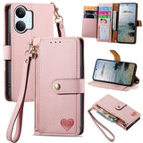 Love Zipper Lanyard Leather Phone Case, For Xiaomi Poco X8 Pro Max 5G, For Xiaomi Poco X8 Pro 5G, For Redmi Turbo 5 Max 5G, For Redmi Turbo 5 5G, For Xiaomi 17 Pro Max, For Xiaomi 17 Pro, For Xiaomi 17, For Xiaomi Poco M7 4G 169mm