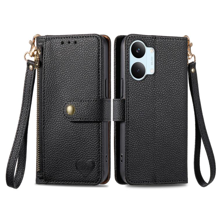 Love Zipper Lanyard Leather Phone Case, For Xiaomi Poco X8 Pro Max 5G, For Xiaomi Poco X8 Pro 5G, For Redmi Turbo 5 Max 5G, For Redmi Turbo 5 5G, For Xiaomi 17 Pro Max, For Xiaomi 17 Pro, For Xiaomi 17, For Xiaomi Poco M7 4G 169mm