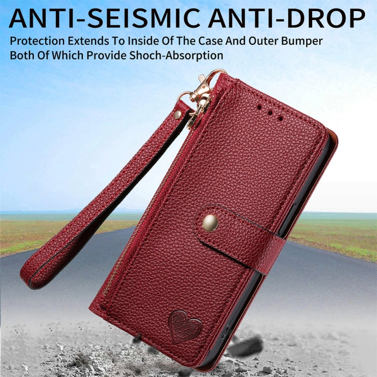 Love Zipper Lanyard Leather Phone Case, For Xiaomi 15, For Xiaomi Redmi Note 14 5G, For Xiaomi Redmi Note 14 Pro+ 5G, For Xiaomi Redmi Note 14 Pro 5G, For Xiaomi Redmi A3 4G, For Xiaomi Redmi Note 13 Pro 4G, For Xiaomi Redmi Note 13 4G                 ...