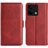 Dual-side Magnetic Buckle Horizontal Flip Leather Phone Case, For Xiaomi Redmi 13C 4G, For Xiaomi Redmi Note 13 Pro+, For Xiaomi Redmi Note 13 Pro 5G, For Xiaomi 13T, For Redmi Note 17 Pro Max 5G Global 163mm, For Redmi A7 Pro 171mm / Poco C85x 5G     ...