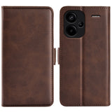 Dual-side Magnetic Buckle Horizontal Flip Leather Phone Case, For Xiaomi Redmi 13C 4G, For Xiaomi Redmi Note 13 Pro+, For Xiaomi Redmi Note 13 Pro 5G, For Xiaomi 13T, For Redmi Note 17 Pro Max 5G Global 163mm, For Redmi A7 Pro 171mm / Poco C85x 5G     ...