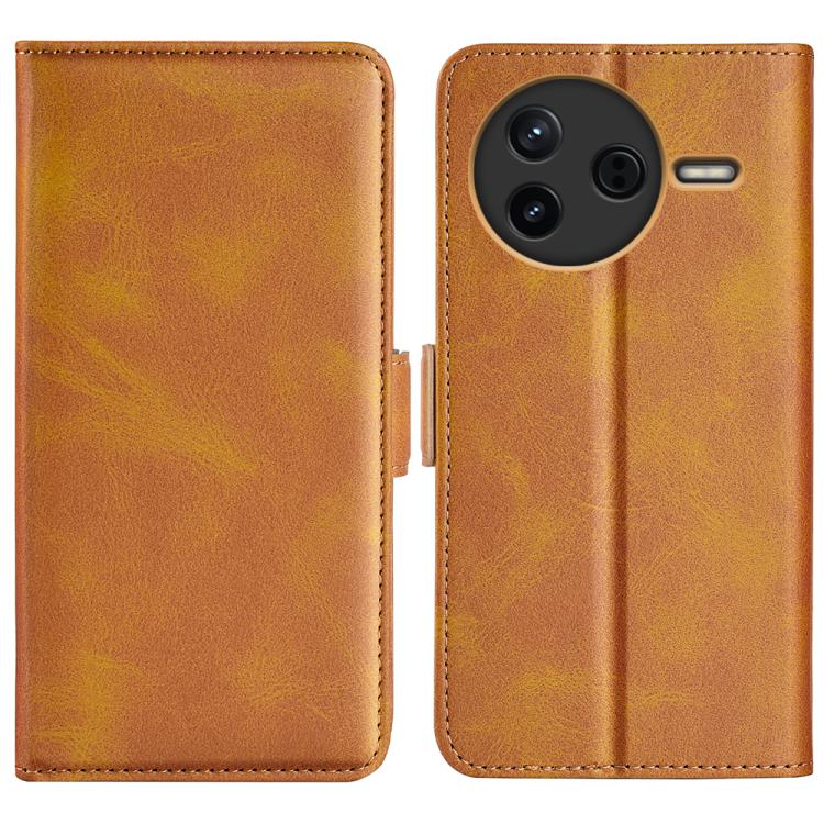 Dual-side Magnetic Buckle Horizontal Flip Leather Phone Case, For Redmi K80 / Poco F7 Pro
