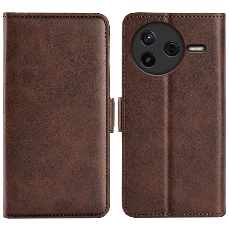 Dual-side Magnetic Buckle Horizontal Flip Leather Phone Case, For Redmi K80 / Poco F7 Pro