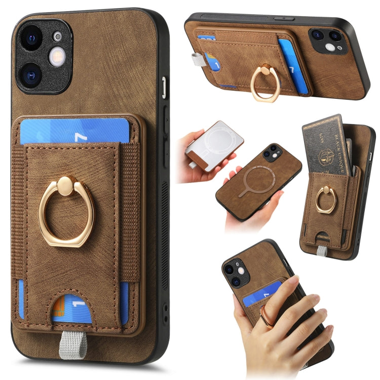 Retro Splitable Magnetic Card Bag Leather Phone Case, For iPhone 7 / 8/ SE 2022, For iPhone 13 Pro Max, For iPhone 13 Pro, For iPhone 13, For iPhone 12, For iPhone 12 Pro Max, For iPhone 12 Pro, For iPhone 11 Pro  Max