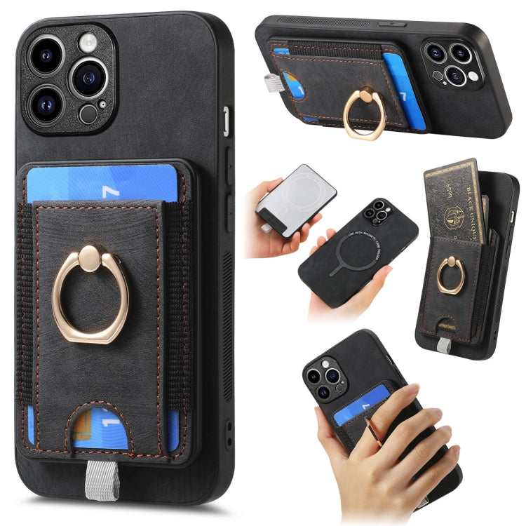 Retro Splitable Magnetic Card Bag Leather Phone Case, For iPhone 15 Pro Max, For iPhone 15 Pro, For iPhone 15 Plus, For iPhone 15, For iPhone 14 Plus, For iPhone 14, For iPhone 14 Pro, For iPhone 14 Pro Max