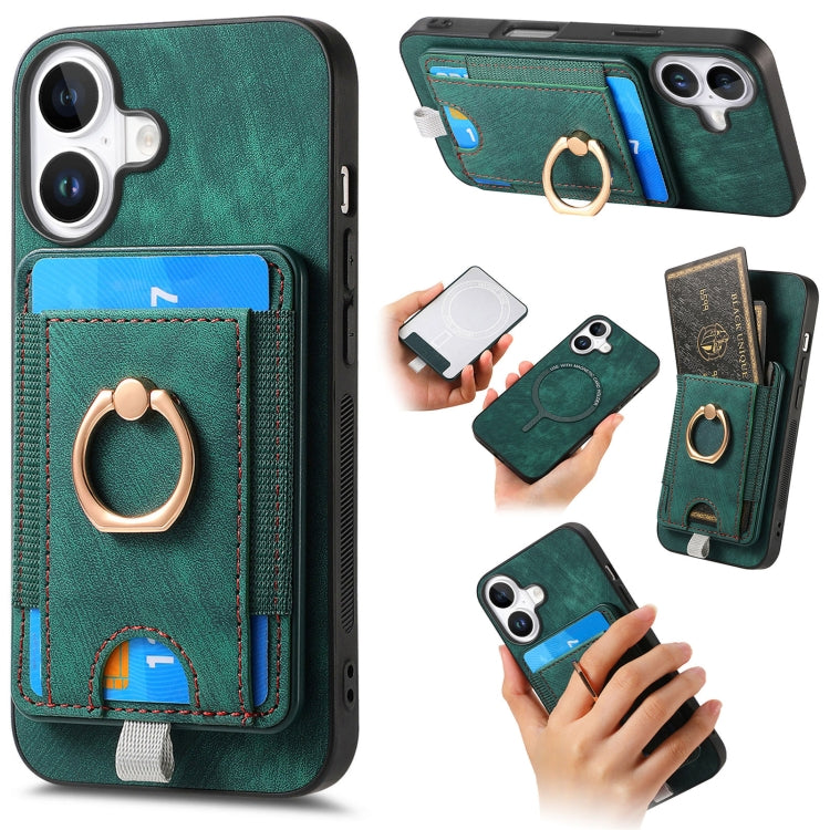 Retro Splitable Magnetic Card Bag Leather Phone Case, For iPhone 17 Pro Max, For iPhone 17 Pro, For iPhone 17, For iPhone Air, For iPhone 16 Pro Max, For iPhone 16 Pro, For iPhone 16 Plus, For  iPhone 16