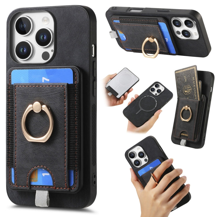 Retro Splitable Magnetic Card Bag Leather Phone Case, For iPhone 17 Pro Max, For iPhone 17 Pro, For iPhone 17, For iPhone Air, For iPhone 16 Pro Max, For iPhone 16 Pro, For iPhone 16 Plus, For  iPhone 16