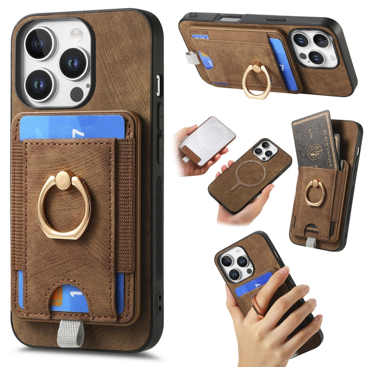 Retro Splitable Magnetic Card Bag Leather Phone Case, For iPhone 17 Pro Max, For iPhone 17 Pro, For iPhone 17, For iPhone Air, For iPhone 16 Pro Max, For iPhone 16 Pro, For iPhone 16 Plus, For  iPhone 16