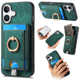 Retro Splitable Magnetic Card Bag Leather Phone Case, For iPhone 17 Pro Max, For iPhone 17 Pro, For iPhone 17, For iPhone Air, For iPhone 16 Pro Max, For iPhone 16 Pro, For iPhone 16 Plus, For  iPhone 16