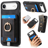 Retro Splitable Magnetic Card Bag Leather Phone Case, For iPhone 17 Pro Max, For iPhone 17 Pro, For iPhone 17, For iPhone Air, For iPhone 16 Pro Max, For iPhone 16 Pro, For iPhone 16 Plus, For  iPhone 16