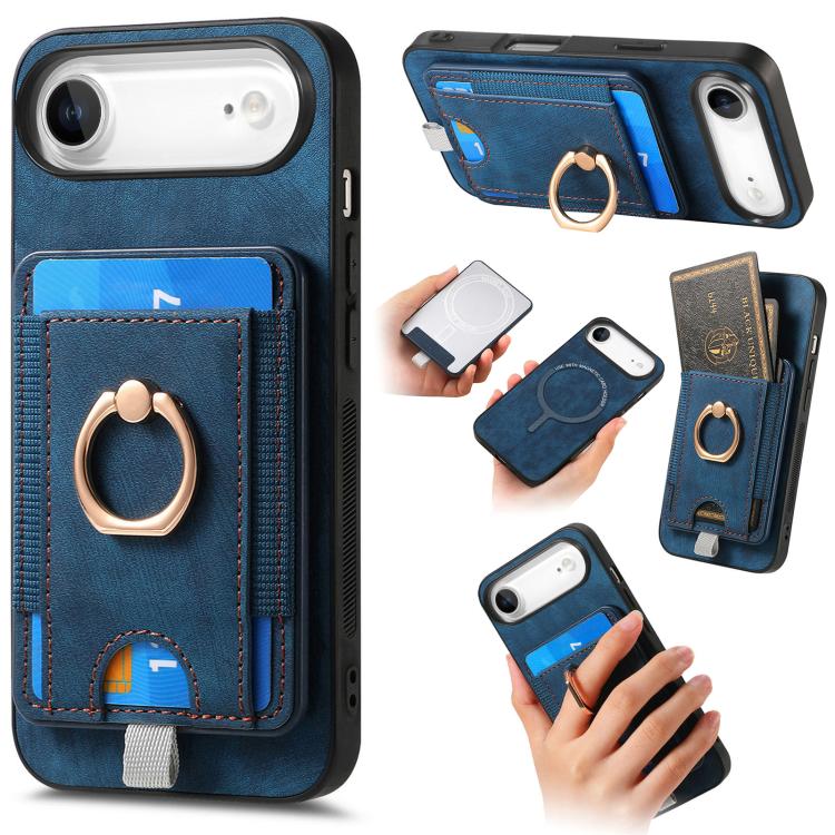 Retro Splitable Magnetic Card Bag Leather Phone Case, For iPhone 17 Pro Max, For iPhone 17 Pro, For iPhone 17, For iPhone Air, For iPhone 16 Pro Max, For iPhone 16 Pro, For iPhone 16 Plus, For  iPhone 16