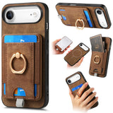 Retro Splitable Magnetic Card Bag Leather Phone Case, For iPhone 17 Pro Max, For iPhone 17 Pro, For iPhone 17, For iPhone Air, For iPhone 16 Pro Max, For iPhone 16 Pro, For iPhone 16 Plus, For  iPhone 16