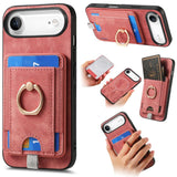 Retro Splitable Magnetic Card Bag Leather Phone Case, For iPhone 17 Pro Max, For iPhone 17 Pro, For iPhone 17, For iPhone Air, For iPhone 16 Pro Max, For iPhone 16 Pro, For iPhone 16 Plus, For  iPhone 16