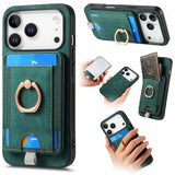 Retro Splitable Magnetic Card Bag Leather Phone Case, For iPhone 17 Pro Max, For iPhone 17 Pro, For iPhone 17, For iPhone Air, For iPhone 16 Pro Max, For iPhone 16 Pro, For iPhone 16 Plus, For  iPhone 16