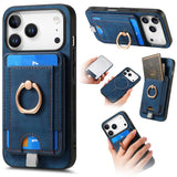 Retro Splitable Magnetic Card Bag Leather Phone Case, For iPhone 17 Pro Max, For iPhone 17 Pro, For iPhone 17, For iPhone Air, For iPhone 16 Pro Max, For iPhone 16 Pro, For iPhone 16 Plus, For  iPhone 16