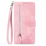 Embossed Flower Zipper Leather Phone Case, For Xiaomi Redmi 13 4G, For Xiaomi Redmi Turbo 3 5G, For Xiaomi 14 Pro, For Xiaomi 14, For Xiaomi Redmi 13C, For Redmi 15C 5G / 4G Glodal 171mm