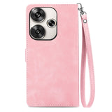 Embossed Flower Zipper Leather Phone Case, For Xiaomi Redmi 13 4G, For Xiaomi Redmi Turbo 3 5G, For Xiaomi 14 Pro, For Xiaomi 14, For Xiaomi Redmi 13C, For Redmi 15C 5G / 4G Glodal 171mm