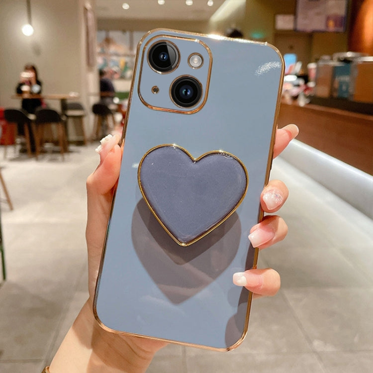 Electroplating Love Heart Holder TPU Phone Case, For iPhone 16, For iPhone 15 Pro Max, For iPhone 15 Pro, For iPhone 15 Plus, For iPhone 15, For iPhone 14 Plus, For iPhone 14, For iPhone 14 Pro