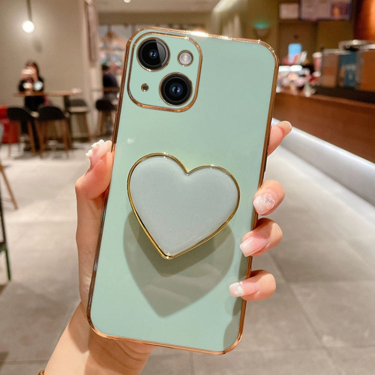 Electroplating Love Heart Holder TPU Phone Case, For iPhone 16, For iPhone 15 Pro Max, For iPhone 15 Pro, For iPhone 15 Plus, For iPhone 15, For iPhone 14 Plus, For iPhone 14, For iPhone 14 Pro