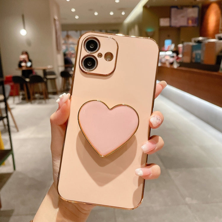 Electroplating Love Heart Holder TPU Phone Case, For iPhone 16, For iPhone 15 Pro Max, For iPhone 15 Pro, For iPhone 15 Plus, For iPhone 15, For iPhone 14 Plus, For iPhone 14, For iPhone 14 Pro