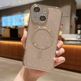 Glitter Electroplating MagSafe TPU Phone Case, For iPhone 15, For iPhone 14 Plus, For iPhone 14, For iPhone 14 Pro, For iPhone 14 Pro Max, For iPhone SE 2022 / 7 / 8