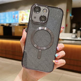 Glitter Electroplating MagSafe TPU Phone Case, For iPhone 15, For iPhone 14 Plus, For iPhone 14, For iPhone 14 Pro, For iPhone 14 Pro Max, For iPhone SE 2022 / 7 / 8
