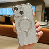 Glitter Electroplating MagSafe TPU Phone Case, For iPhone 15, For iPhone 14 Plus, For iPhone 14, For iPhone 14 Pro, For iPhone 14 Pro Max, For iPhone SE 2022 / 7 / 8