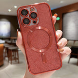 Glitter Electroplating MagSafe TPU Phone Case, For iPhone 15, For iPhone 14 Plus, For iPhone 14, For iPhone 14 Pro, For iPhone 14 Pro Max, For iPhone SE 2022 / 7 / 8