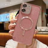 Glitter Electroplating MagSafe TPU Phone Case, For iPhone 13 Pro Max, For iPhone 13 Pro, For iPhone 13, For iPhone 12, For iPhone 12 Pro Max, For iPhone 12 Pro