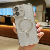 Glitter Electroplating MagSafe TPU Phone Case, For iPhone 13 Pro Max, For iPhone 13 Pro, For iPhone 13, For iPhone 12, For iPhone 12 Pro Max, For iPhone 12 Pro