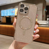 Glitter Electroplating MagSafe TPU Phone Case, For iPhone 13 Pro Max, For iPhone 13 Pro, For iPhone 13, For iPhone 12, For iPhone 12 Pro Max, For iPhone 12 Pro