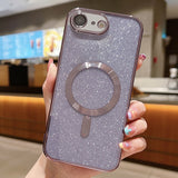 Glitter Electroplating MagSafe TPU Phone Case, For iPhone 15, For iPhone 14 Plus, For iPhone 14, For iPhone 14 Pro, For iPhone 14 Pro Max, For iPhone SE 2022 / 7 / 8