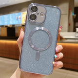 Glitter Electroplating MagSafe TPU Phone Case, For iPhone 16 Pro, For iPhone 16 Plus, For iPhone 16, For iPhone 15 Pro Max, For iPhone 15 Pro, For iPhone 15 Plus