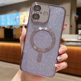 Glitter Electroplating MagSafe TPU Phone Case, For iPhone 17e / 16e, For iPhone 17 Pro Max, For iPhone 17 Pro, For iPhone 17, For iPhone Air, For iPhone 16 Pro Max