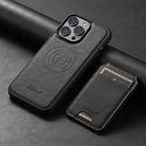 Suteni H15 MagSafe Oil Eax Leather Detachable Wallet Back Phone Case, For iPhone 14 Pro Max, For iPhone 13 Pro Max, For iPhone 13 Pro, For iPhone 13, For iPhone 12, For iPhone 12 Pro Max, For iPhone 12 Pro, For iPhone 17e / 16e