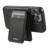Suteni H15 MagSafe Oil Eax Leather Detachable Wallet Back Phone Case, For iPhone 14 Pro Max, For iPhone 13 Pro Max, For iPhone 13 Pro, For iPhone 13, For iPhone 12, For iPhone 12 Pro Max, For iPhone 12 Pro, For iPhone 17e / 16e