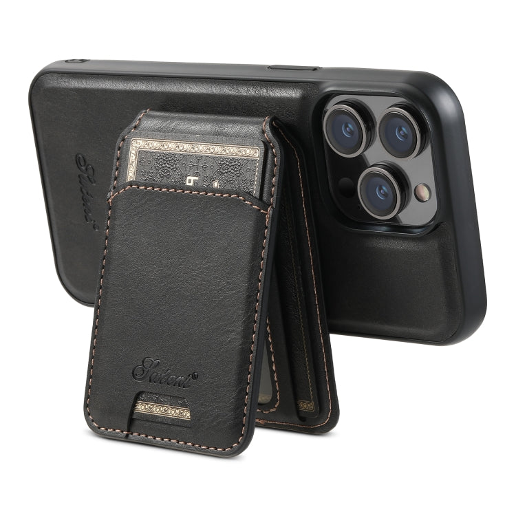 Suteni H15 MagSafe Oil Eax Leather Detachable Wallet Back Phone Case, For iPhone 14 Pro Max, For iPhone 13 Pro Max, For iPhone 13 Pro, For iPhone 13, For iPhone 12, For iPhone 12 Pro Max, For iPhone 12 Pro, For iPhone 17e / 16e