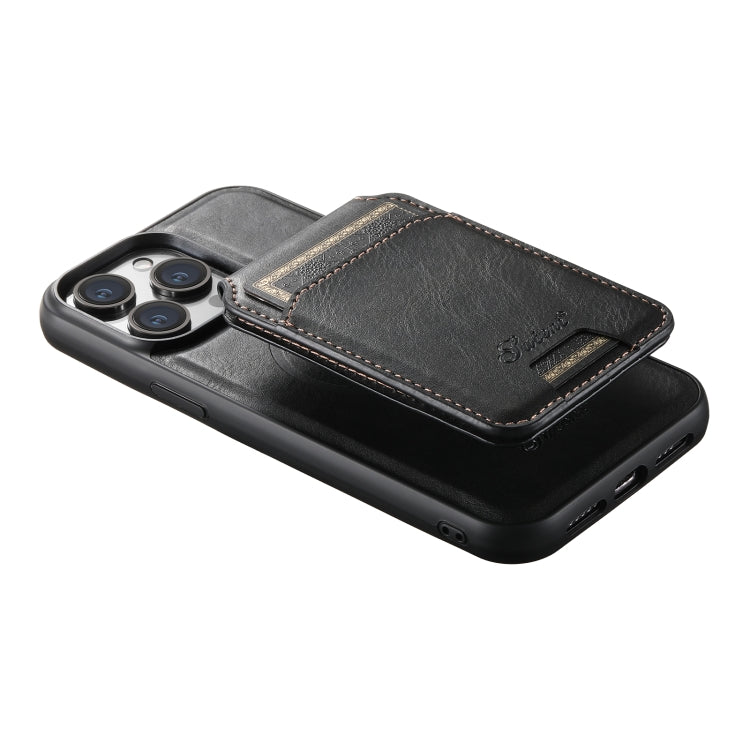 Suteni H15 MagSafe Oil Eax Leather Detachable Wallet Back Phone Case, For iPhone 14 Pro Max, For iPhone 13 Pro Max, For iPhone 13 Pro, For iPhone 13, For iPhone 12, For iPhone 12 Pro Max, For iPhone 12 Pro, For iPhone 17e / 16e