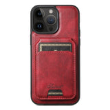 Suteni H15 MagSafe Oil Eax Leather Detachable Wallet Back Phone Case, For iPhone 14 Pro Max, For iPhone 13 Pro Max, For iPhone 13 Pro, For iPhone 13, For iPhone 12, For iPhone 12 Pro Max, For iPhone 12 Pro, For iPhone 17e / 16e