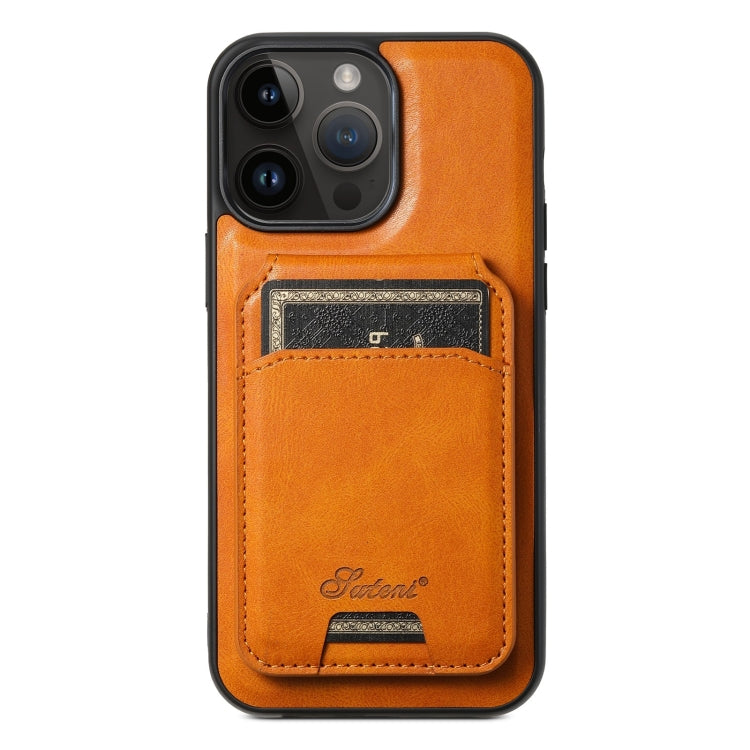 Suteni H15 MagSafe Oil Eax Leather Detachable Wallet Back Phone Case, For iPhone 14 Pro Max, For iPhone 13 Pro Max, For iPhone 13 Pro, For iPhone 13, For iPhone 12, For iPhone 12 Pro Max, For iPhone 12 Pro, For iPhone 17e / 16e